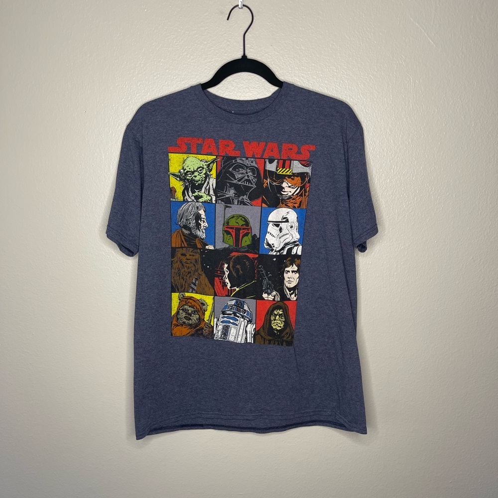 FifthSun Star Wars Characters Gray T-Shirt Size Large